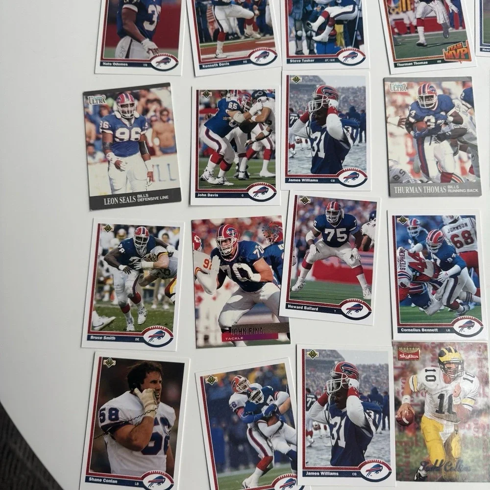 Buffalo Bills Football Card Lot (25) Bruce Smith Thurman Thomas Reich